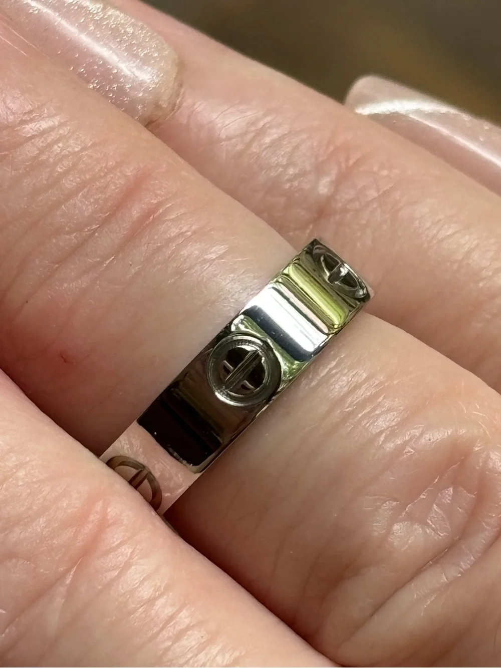 Fashion Silvertone Love Ring
